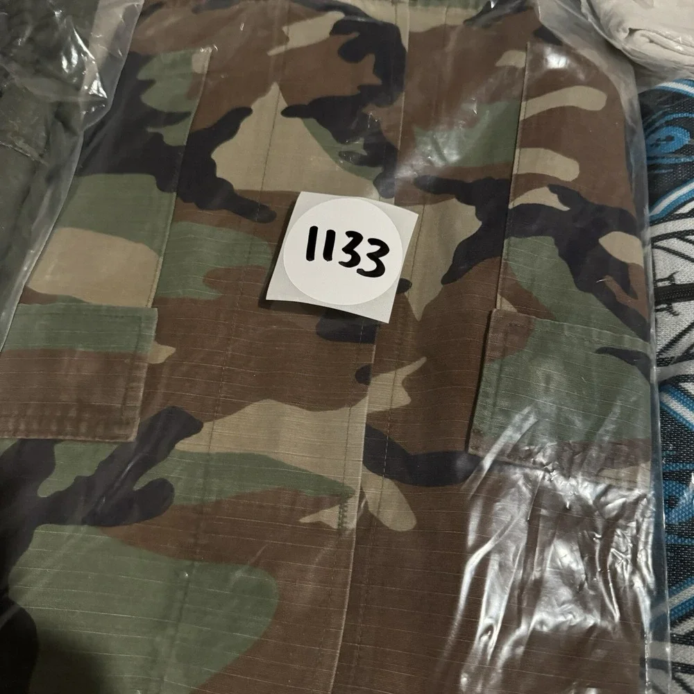 Military Combat Coat Woodland, Camouflage Pattern - Terry Mfg. size Medium Long